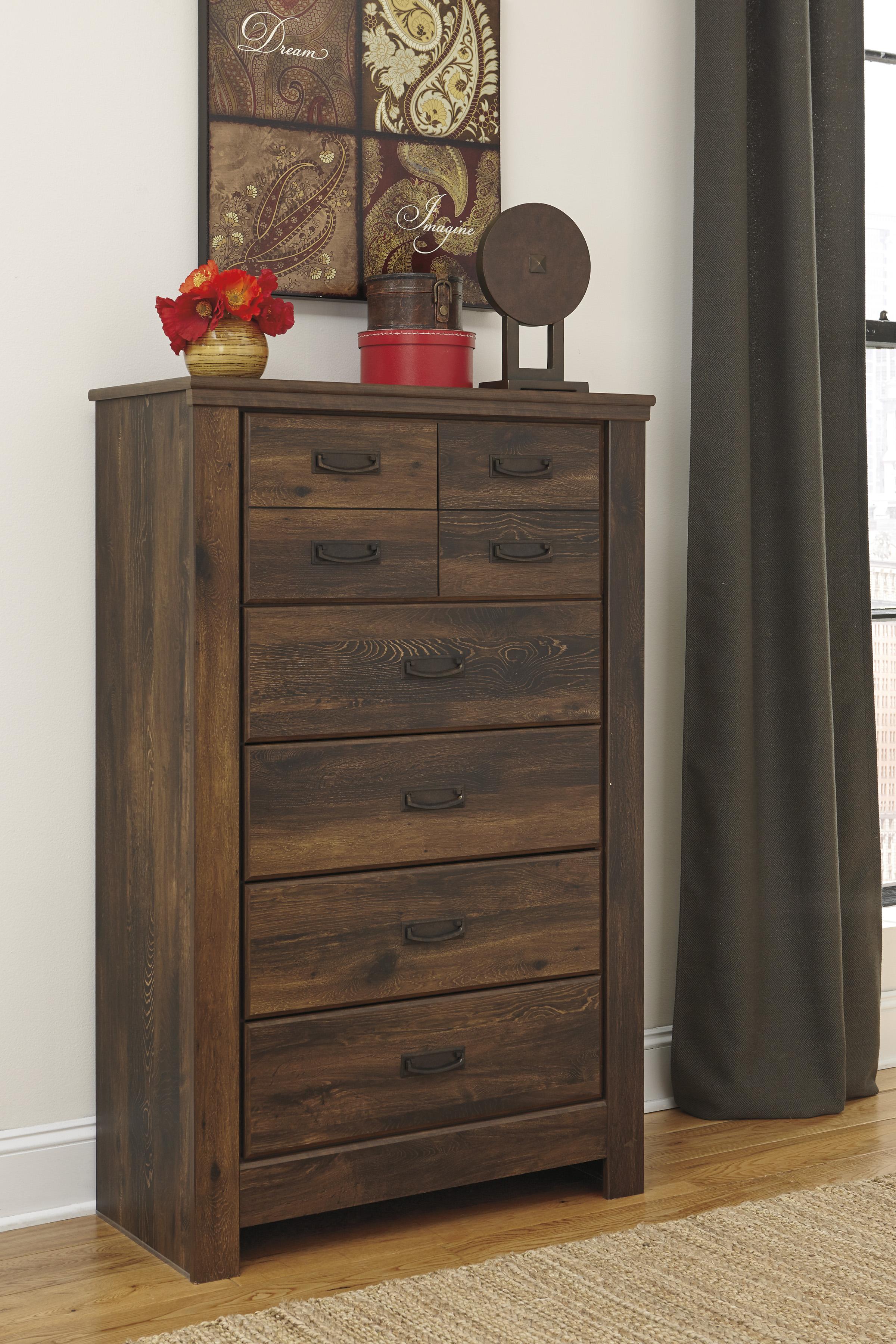 Signature Design by Ashley Quinden Rustic Five Drawer Chest Miskelly